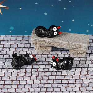 Figura de Gato Negro de Resina, Miniatura Decorativa para Paisajes, Manualidades de Halloween, Decoración de Interiores, Estilo A B C D E - Product Image 2