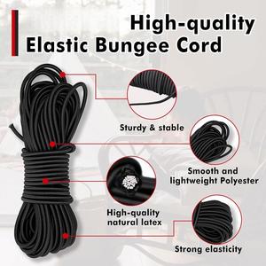 Cuerda Elástica de Alta Resistencia de 1/4 de Pulgada con Recubrimiento Trenzado, Cuerda Elástica para Camping, Tiendas de Campaña, Bolsas, Ropa, Kayak y Actividades al Aire Libre - Product Image 3