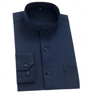 <span class=keywords><strong>เสื้อ</strong></span>เชิ้ตแขนยาวผ้าฝ้ายเนื้อนุ่ม สไตล์จีน <span class=keywords><strong>คอ</strong></span>ตั้ง สำหรับผู้ชาย <span class=keywords><strong>สี</strong></span>พื้น ใส่ทำงาน ระบายอากาศได้ดี เหมาะสำหรับฤดูใบไม้ผลิ - Product Image 4