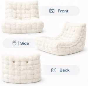 Sillón Puff Moderno Personalizado para Sala de Estar o Dormitorio, Sofá de Espuma, Empaquetado al Vacío, Comprimido, Sin Estructura - Product Image 3