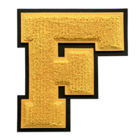 Mini patchs auto-adhésifs en fer en chenille brodés en 3D personnalisés avec logo en tissu pour vêtements et chapeaux