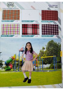 UniWeave Factory Supply 100% Chemise d'uniforme scolaire en coton et polyester pour filles Teint en fil Technique tissée - Product Image 3