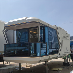 Maison combinée mobile type capsule spatiale, style science-fiction, pour commerce international et vente nationale, avec chambre intégrée, pour gîte et chambre d'hôtes, couleur simple - Product Image 2