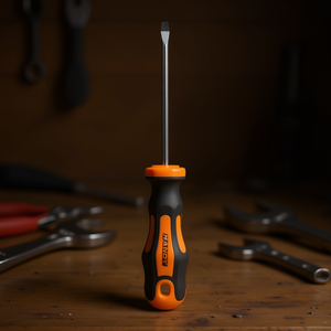 Flat <b>Screwdriver</b> 4.0x100 Mm With Orange Handle For <b>Precision</b> Repair Tasks - Product Image 3