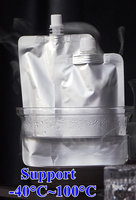 121 emballage de pochette de cornue haute température de qualité alimentaire sac de papier d'aluminium debout avec bec 100Ml 150Ml 200Ml 250Ml 300Ml 500Ml