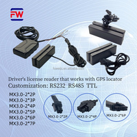 Pembaca Kartu Magnetik Portabel FUWEI Bahan ABS RS232 Mini License 13.56MHz Antarmuka Serial Thailand Driving