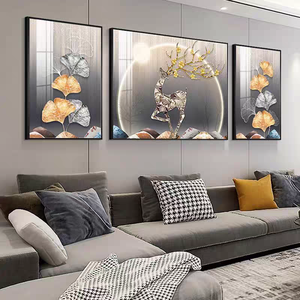 Impressions murales d'art déco moderne sur toile, peinture en porcelaine cristalline pour la décoration du salon et de la chambre - Product Image 1