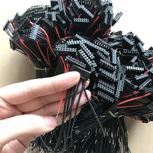 Conector preto com fios de silicone macios 14AWG/15AWG/16AWG/18awg/20awg/22awg cabos de silicone preto vermelho