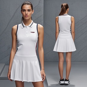 Ropa de Tenis de Secado Rápido y Alto Impacto con Estampado de Tela Personalizado, Vestido de Tenis y Golf Plisado - Product Image 3