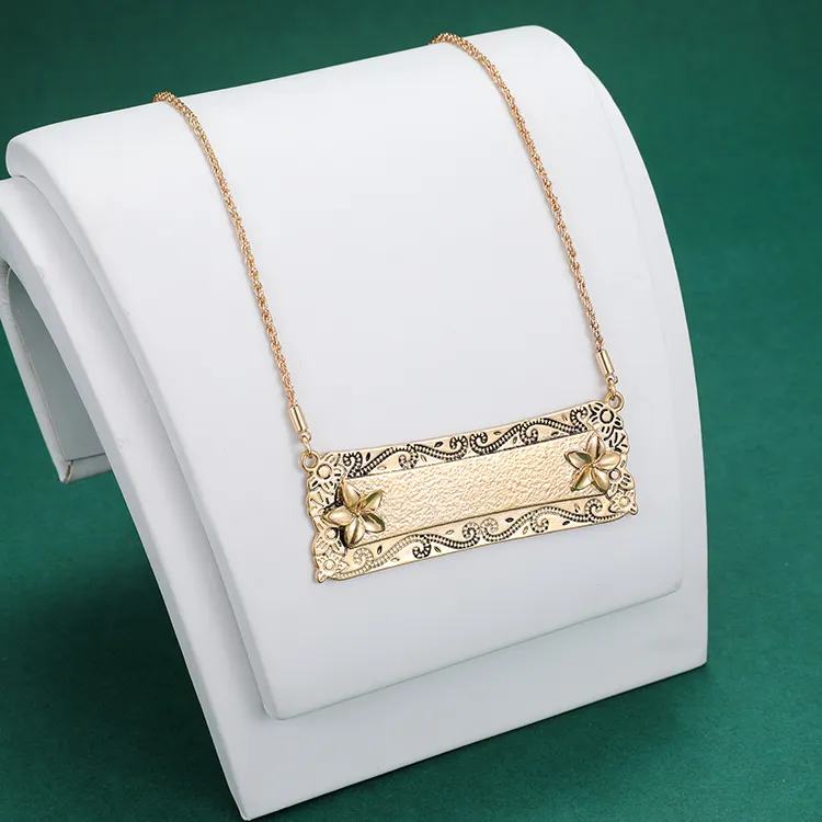 Новые персонализированные ожерелья с именем на заказ, полинезийские ювелирные <span class=keywords><strong>изделия</strong></span>, оптовая продажа, 14 карат золота, Гавайские ожерелья с подвесками