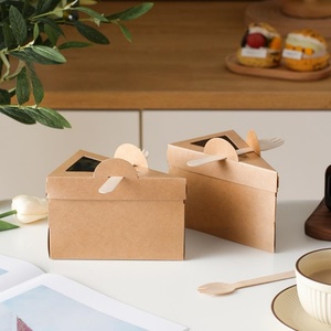 Caja de Embalaje de Papel Triangular Personalizada al por Mayor Sunshine, en Oferta, con Asa y Ventana, Cajas para Alimentos con Relieve y Laminado Mate - Product Image 2