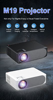 Projecteur 3D M19 avec Android, WIFI et Full HD 1080p pour le cinéma maison et l'utilisation professionnelle