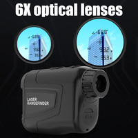 Télémètre laser rechargeable 600 m avec compensation de pente, fonction de verrouillage du drapeau, vibration, objectif 6X, IP54, pour le golf et la chasse