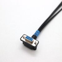 Cable Adaptador HD15P Macho en Ángulo a 3*DB9Pin Macho, con Cubierta de PVC Elástica/Cable de Puerto Serie VGA para Monitores de Computadora