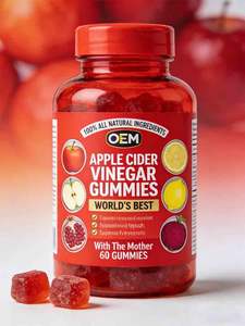 วิตามินกัมมี่แอปเปิ้ลไซเดอร์วีนีการ์ ช่วยลดน้ำหนัก เผาผลาญไขมัน วิตามินซี แคลเซียม สารต้านอนุมูลอิสระ เสริมภูมิคุ้มกัน สำหรับผู้ใหญ่และเด็กแรกเกิด 60 เม็ด  วีแกน สมุนไพร - Product Image 2
