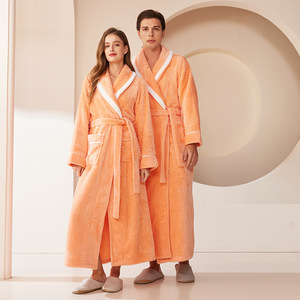 <span class=keywords><strong>Peignoir</strong></span> <span class=keywords><strong>Femme</strong></span> Chaud en Flanelle Douce, <span class=keywords><strong>Grande</strong></span> <span class=keywords><strong>Taille</strong></span>, <span class=keywords><strong>Peignoir</strong></span> Long pour Homme et <span class=keywords><strong>Femme</strong></span>, Personnalisable - Product Image 1