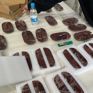 Maniglia per cassetto a forma di <span class=keywords><strong>riccio</strong></span> in marmo <span class=keywords><strong>bianco</strong></span> Nanwei, moderna, ecologica e resistente, per armadi, cassettiere e comodini - Product Image 6