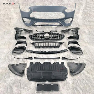 Kit de parachoques delantero automático de material ABS de la marca SPM para <span class=keywords><strong>Mercedes</strong></span> <span class=keywords><strong>Benz</strong></span> Clase <span class=keywords><strong>C</strong></span> w206 kit de carrocería actualización a <span class=keywords><strong>AMG</strong></span> 63S accesorios 2022 + - Product Image 6