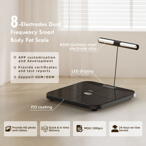 Timbangan kamar mandi Digital cerdas unik <span class=keywords><strong>Monitor</strong></span> lemak tubuh BMI untuk fitur kesehatan Bluetooth OEM/ODM dukungan disesuaikan - Product Image 3