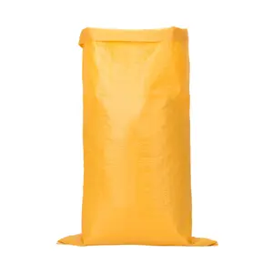 Sac de stockage de ciment de blé à ouverture facile et écologique jaune sac tissé en PP d'emballage personnalisé pliable recyclable