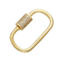 Mode 18K Plaqué Or Vis Mousqueton Fermoir Connexion Serrure Ovale Forme Homard Fermoir pour Bracelet Collier Fabrication
