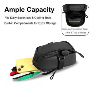 BRIVIGA Sacoche de selle de vélo 0,5L en polyester, sacoche de siège de vélo, pochette de cyclisme, boucle pour feu arrière, pour vélos de route et VTT, sac de rangement - Product Image 5