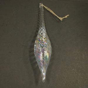 ขายส่งจากโรงงาน ของตกแต่งต้นคริสต์มาสแก้วใส รูปทรงน้ำแข็งย้อย สำหรับงานปาร์ตี้และโปรโมชั่นเทศกาลต่างๆ - Product Image 2