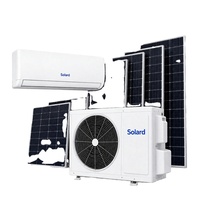 Climatiseur solaire 36000 BTU 3HP hybride DC Inverter Split AC, refroidissement et chauffage, 80-380V AC 110-240V, SANYO Twin Rotary R410A
