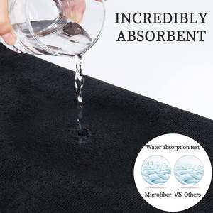 Toallas de pelo de microfibra de algodón 100% personalizadas al por mayor, logotipo tejido, regalo promocional de lujo, uso en el hogar, hotel, barbería, salón, baño facial - Product Image 3