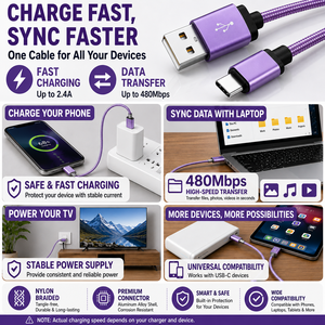 <span class=keywords><strong>Cable</strong></span> <span class=keywords><strong>USB</strong></span> 2.0 Tipo C con Logotipo Personalizado LUNG KAY, OEM ODM, Trenzado de Nailon, Carga Rápida de 480 Mbps, <span class=keywords><strong>Cable</strong></span> <span class=keywords><strong>USB</strong></span> A a C, Certificado CE FCC RoHS - Product Image 3