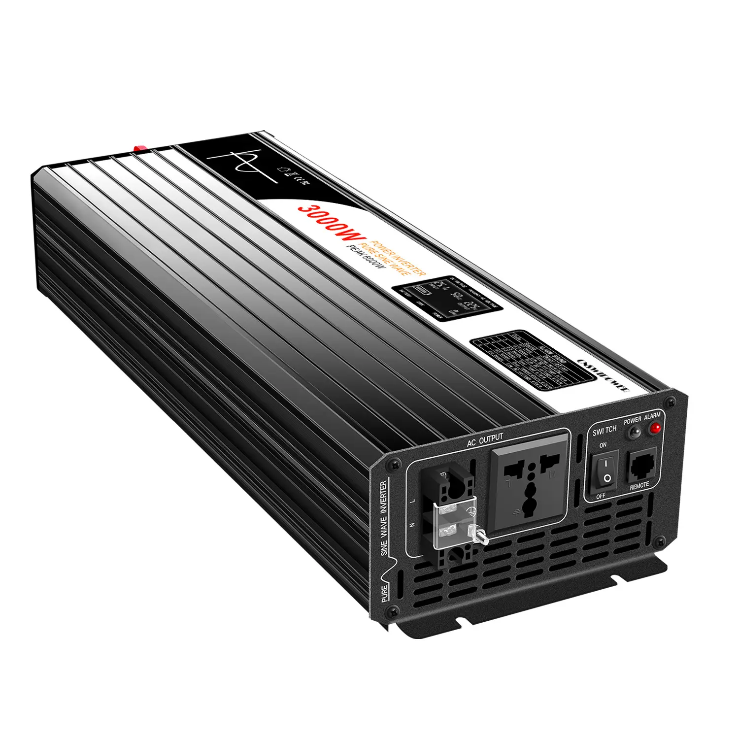 3kw pure sine wave solar power inverter for US socket plug 220v to 240v ac 12v 24v to 110v 220v 380v with LED digital display