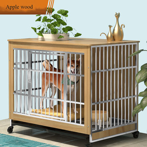 גדול נירוסטה עץ כלב בית עם נשלף אסלה - Product Image 4