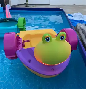 Neues Design HDPE Kunststoff Material Kinder Aqua Pool Spielzeug Rad Licht Frosch Form Hand Paddel boot für Rahmen Schwimmbad
