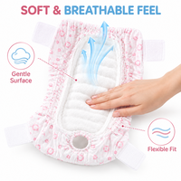 Exportation usine de couches jetables pour chien femelle, doublure douce et sèche, noyau anti-humidité pour la chaleur et l'incontinence