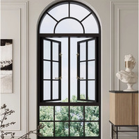 Mampara de Entrada para Sala de Estar, Arco Semicircular Decorativo, Ventana Falsa, Bloque de Vidrio para Porche, Separador de Ambientes, Ventana Estilo Francés