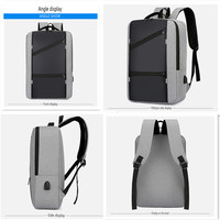 Mochila para Portátil con Logotipo Personalizado, Puerto de Carga USB, Venta al Por Mayor OEM, Mochila Escolar, Universitaria, de Negocios, de Viaje, para Hombre y Mujer, con Tira Reflectante