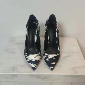 Silk Fabric High Thin Heels Dress Big Size 47 Shoes Women Pointed Toe Office Ladies Working Dating Leather Shoes - Product Image 6