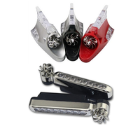 Nouvelles lumières LED décoratives universelles 12V bleues anti-collision arrière à éclats lumineux pour antenne de voiture en forme d'aileron de requin, alimentées par énergie éolienne