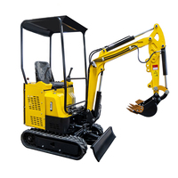 Mini-excavatrice de chantier de 1,5 tonne, neuve, avec godet Vicsec, foreuse à roche, tarière, mini-excavatrice hydraulique à chenilles