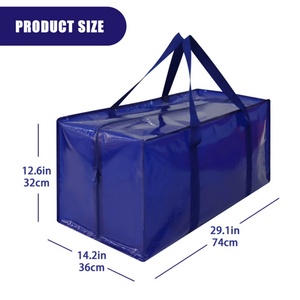 Sac de rangement à grande fermeture éclair, échantillon OEM/ODM, remise, tissu tissé PP résistant, écologique, organisateur de voyage pour les voyages - Product Image 2