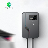 Cargador de Pared Inteligente para Vehículos Eléctricos, 7KW, Tipo 2, OCPP, RFID, Pantalla LCD, Balanceo Dinámico de Carga, Certificado CE, Control por WiFi y Aplicación, WrightCharge