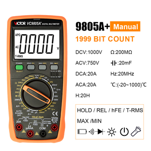Multímetro Digital VICTOR 2026 Nuevo True RMS 1999 Lecturas Rango Manual 20A Voltaje Corriente Capacitancia Frecuencia - Product Image 5