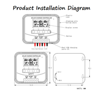 Contrôleur solaire et d'éclairage MPPT haute efficacité 10A-60A 12V/24V avec protection multi-batteries automatique pour camping-car, bateau et applications marines