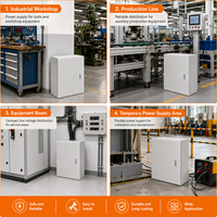 Caja de Distribución de Energía de Acero Titanio con Componentes Siemens Personalizados y Tomas de Corriente para Maquinaria de Fábrica y Talleres Industriales