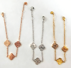 Bracelets en acier inoxydable Clover Patience Gratitude Trust, bijoux de mode pour hommes et femmes, vente en gros |   <span class=keywords><strong>Bracelet</strong></span> islamique - Product Image 1