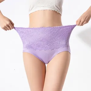 Women's organic cotton mid-waist triangle super elastic panties