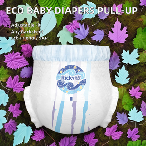 OEM&ODM Échantillon Gratuit Couches pour Bébé Faciles à Enfiler Douces 3D Anti-Fuites Super Absorption <span class=keywords><strong>Pulpe</strong></span> de Bois SAP Jetables Vente en Gros - Product Image 1