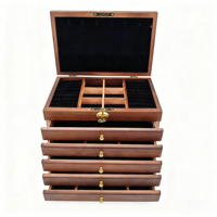 Elegante Organizador de Joyas Cúbico de Madera Maciza Marca HYL, Caja de Empaque Premium con Opción de Tamaño Personalizado