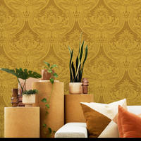 Papier peint non tissé gaufré de luxe, motif damassé classique, revêtement mural pour salon, chambre à coucher, rénovation