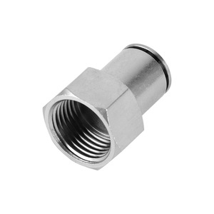 Coude pneumatique NGS à filetage interne PLF8-02 en acier inoxydable 304, connecteur à angle droit pour système d'air - Product Image 2